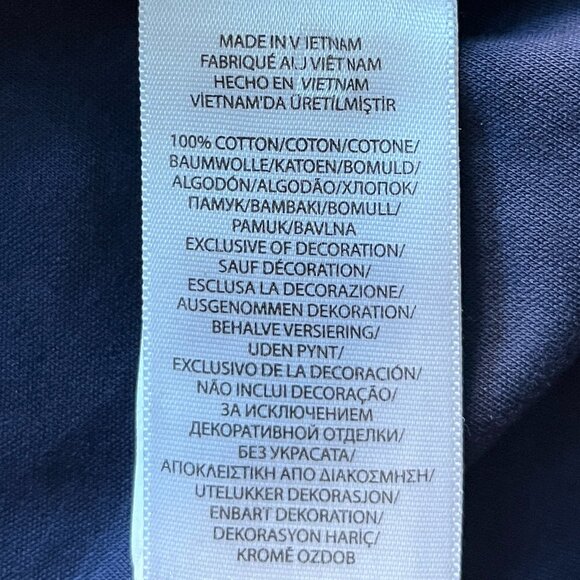 Polo Ralph Lauren Floral Print Polo Shirt Navy Blue Classic Fit Size L - Picture 5 of 6